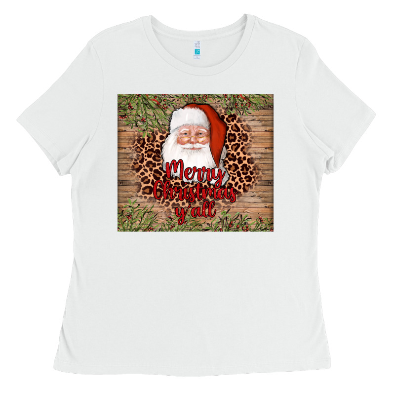 Santa Merry Christmas Y'all Ladies Tee by AdoDesignShop | Teevron
