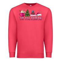 Cardinal tis the season pink christmas Premium Sweatshirt - MaliasSmallBusiness