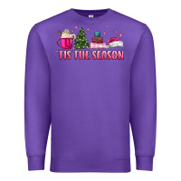 Purple tis the season pink christmas Premium Sweatshirt - MaliasSmallBusiness