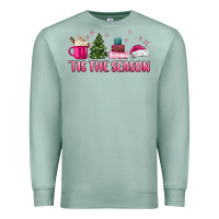 Seafoam tis the season pink christmas Premium Sweatshirt - MaliasSmallBusiness