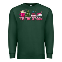 Sports Green tis the season pink christmas Premium Sweatshirt - MaliasSmallBusiness