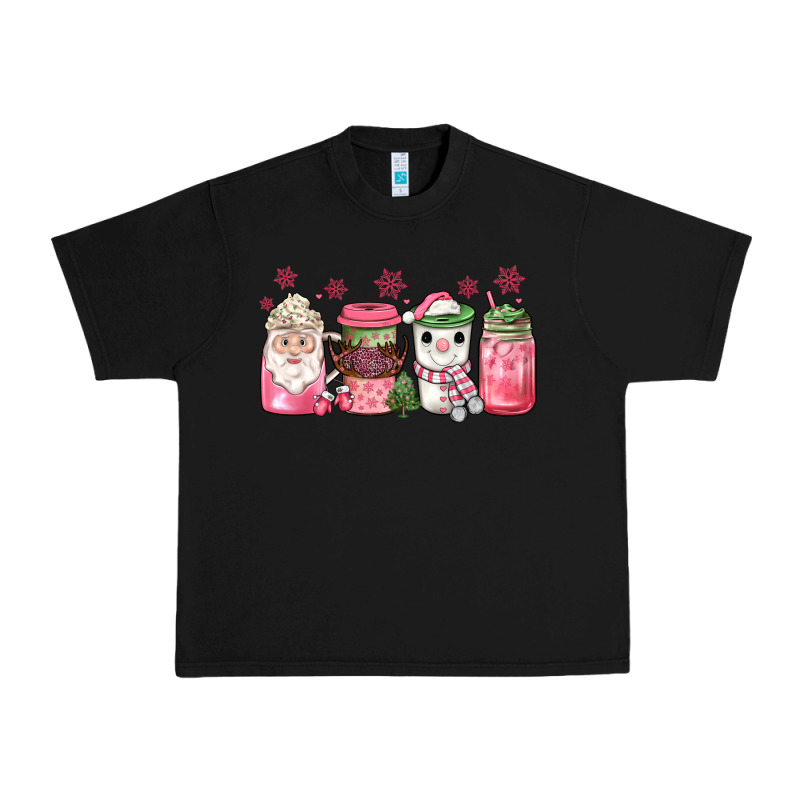 Pink Christmas Coffee Urban Heavy Tee by JahusDesignShop | Teevron
