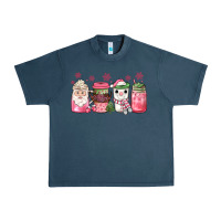 Midnight Navy pink Christmas coffee Urban Heavy Tee - JahusDesignShop