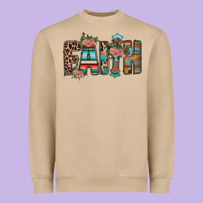 Faith Heavyweight Sweatshirt Designed By Racoondesign