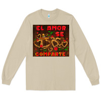 Mushroom el amor se comparte with churros Long Sleeve Tee - AdoDesignShop