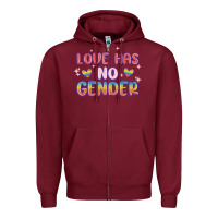 Burgundy love no gender Zipper Hoodie - MaliasSmallBusiness