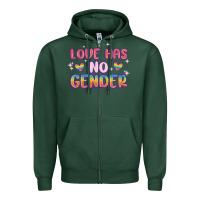 Sports Green love no gender Zipper Hoodie - MaliasSmallBusiness
