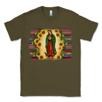 Army Green serape our lady of guadalupe2 Classic Tee - JahusDesignShop