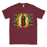 Burgundy serape our lady of guadalupe2 Classic Tee - JahusDesignShop