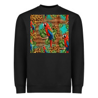 Black macaw parrot seamless pattern Heavyweight Sweatshirt - HRA Design Shop