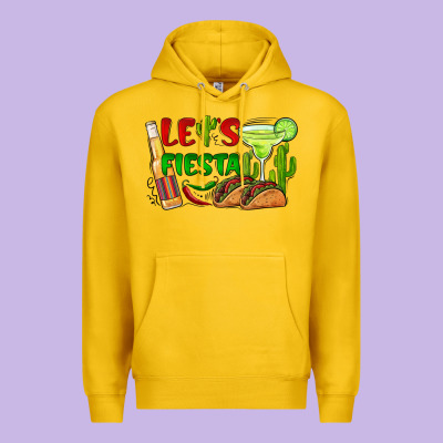 Let's Fiesta Taco And Beer Premium Hoodie Designed By Barkaloodesign