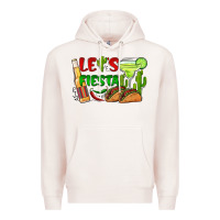 Pale Pink let's fiesta taco and beer Premium Hoodie - BarkalooDesign