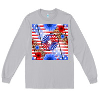 Moon Dust patriotic usa flag and sunflower Long Sleeve Tee - BundleAndBundleShop