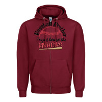 Burgundy baseball brother i'm just here for the snacks Zipper Hoodie - MaliasSmallBusiness