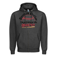 Charcoal Heather baseball brother i'm just here for the snacks Zipper Hoodie - MaliasSmallBusiness