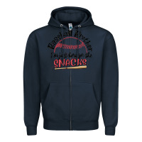 Navy baseball brother i'm just here for the snacks Zipper Hoodie - MaliasSmallBusiness
