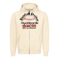 Sandshell baseball brother i'm just here for the snacks Zipper Hoodie - MaliasSmallBusiness