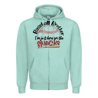 Seafoam baseball brother i'm just here for the snacks Zipper Hoodie - MaliasSmallBusiness