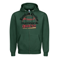 Sports Green baseball brother i'm just here for the snacks Zipper Hoodie - MaliasSmallBusiness