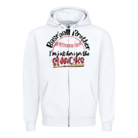 Baseball Brother I'm Just Here For The Snacks Zipper Hoodie | Teevron