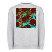 Leopard Roses Seamless Pattern Heavyweight Sweatshirt | Teevron