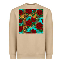 Mushroom leopard roses seamless pattern Heavyweight Sweatshirt - HRA Design Shop