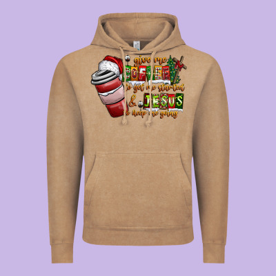 Coffee  Jesus Vintage Hoodie Designed By Cowhidedigitalart