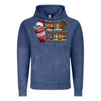 Vintage Denim Coffee  Jesus Vintage Hoodie - CowhideDigitalArt