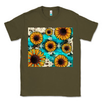 Army Green gemstone sunflower Classic Tee - JahusDesignShop