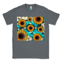 Charcoal Heather gemstone sunflower Classic Tee - JahusDesignShop