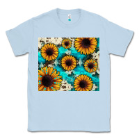 Dusty Blue gemstone sunflower Classic Tee - JahusDesignShop