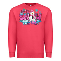 Cardinal up to snow good pink christmas winter snowman Premium Sweatshirt - MaliasSmallBusiness