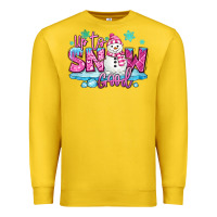 Lemon up to snow good pink christmas winter snowman Premium Sweatshirt - MaliasSmallBusiness