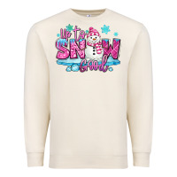 Sandshell up to snow good pink christmas winter snowman Premium Sweatshirt - MaliasSmallBusiness