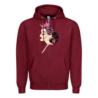 Burgundy yas queen Zipper Hoodie - MaliasSmallBusiness