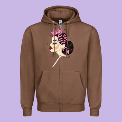 Yas Queen Zipper Hoodie Designed By Maliassmallbusiness