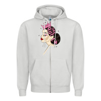 Dove Grey yas queen Zipper Hoodie - MaliasSmallBusiness