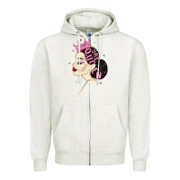 Oatmeal Heather yas queen Zipper Hoodie - MaliasSmallBusiness