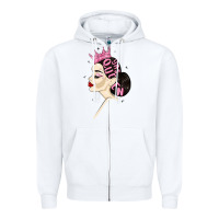 White yas queen Zipper Hoodie - MaliasSmallBusiness