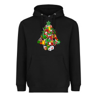 Black nurse christmas tree Heavyweight Hoodie - MaliasSmallBusiness