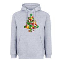 Heather Grey nurse christmas tree Heavyweight Hoodie - MaliasSmallBusiness