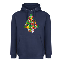 Navy nurse christmas tree Heavyweight Hoodie - MaliasSmallBusiness