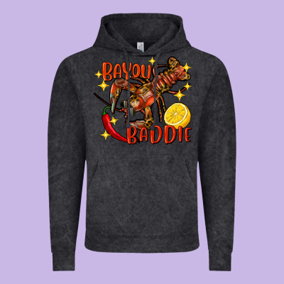 Crawfish Bayou Baddie Vintage Hoodie Designed By Fadigitalartstudio
