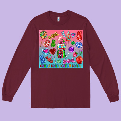 Candy Long Sleeve Tee Designed By Adodesignshop