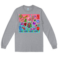 Heather Grey candy Long Sleeve Tee - AdoDesignShop