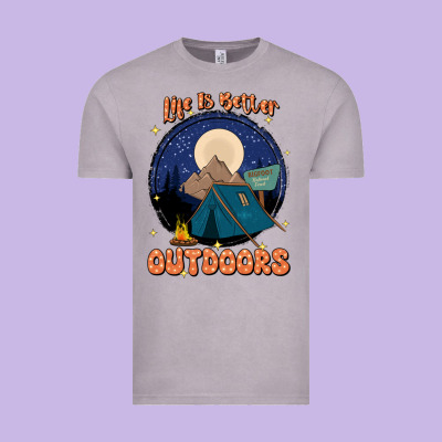 Life Is Better Outdoors Vintage Tee Designed By Jahusdesignshop
