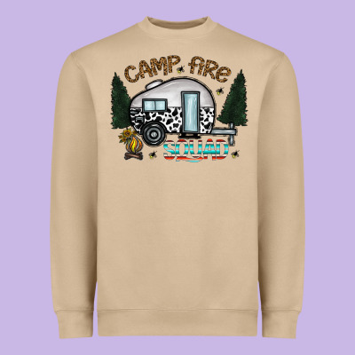 Camp Fire Squad Heavyweight Sweatshirt Designed By Cowhidedigitalart