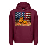 Burgundy halloween american flag tumbler Premium Hoodie - Jasminsmagicworld