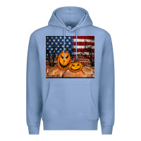 Colony Blue halloween american flag tumbler Premium Hoodie - Jasminsmagicworld