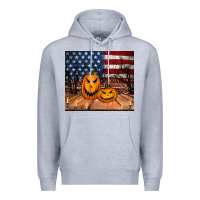 Heather Grey halloween american flag tumbler Premium Hoodie - Jasminsmagicworld